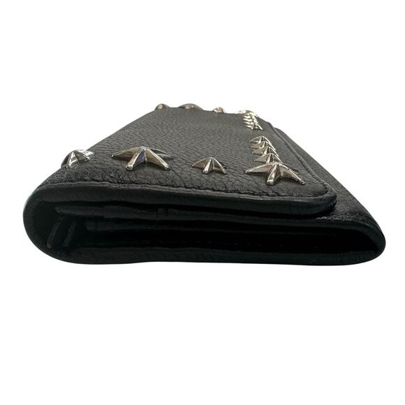 Jimmy Choo Star Studded Nino Long Wallet Black Leather - Picture 12 of 15